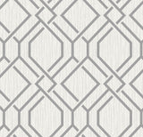 Brewster Home Fashions Frege Grey Trellis Wallpaper