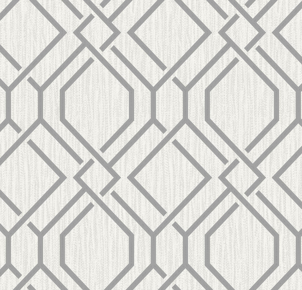 Brewster Home Fashions Frege Grey Trellis Wallpaper