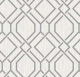 Brewster Home Fashions Frege Trellis Grey Wallpaper