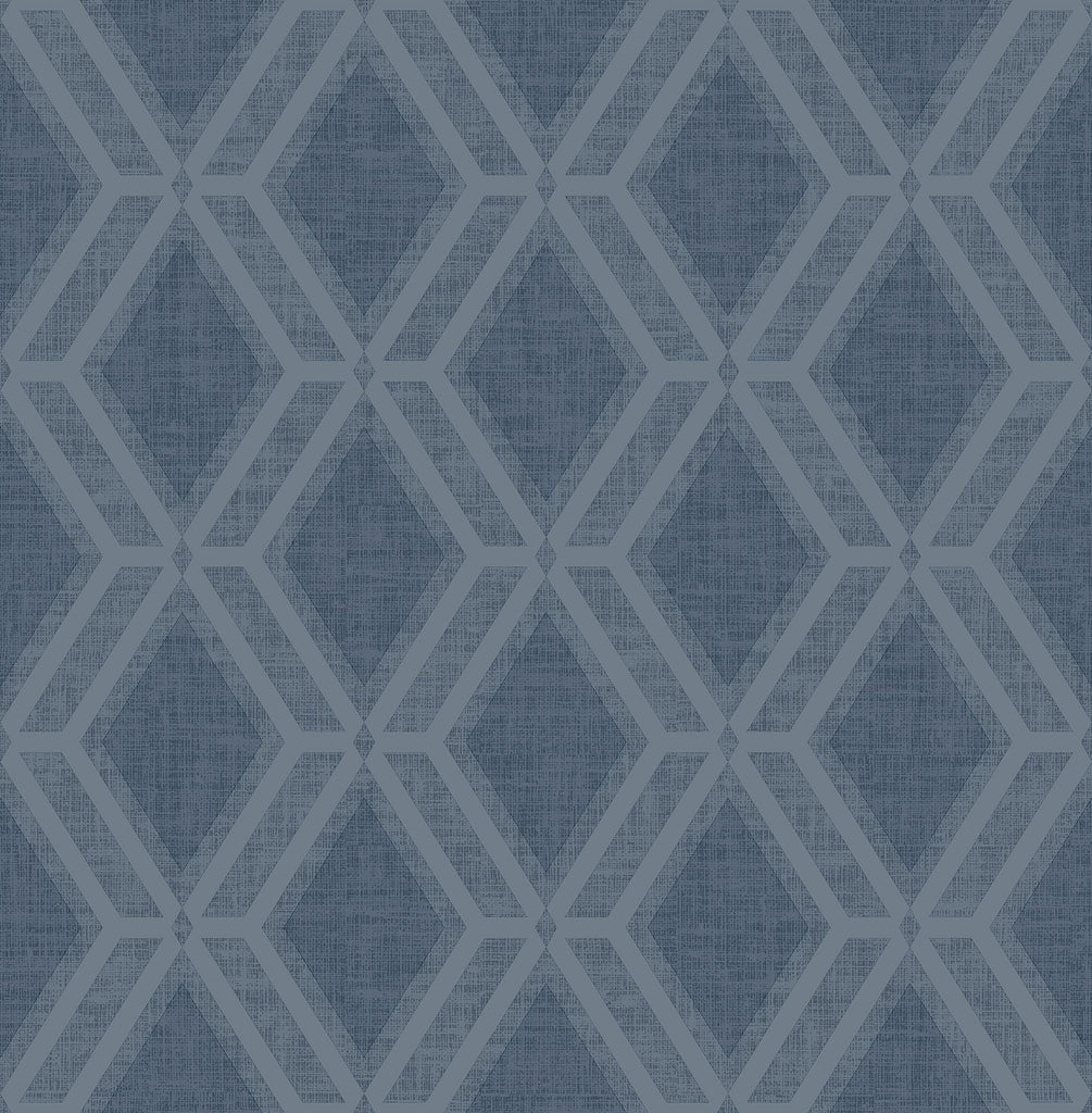 Brewster Home Fashions Mersenne Geometric Indigo Wallpaper
