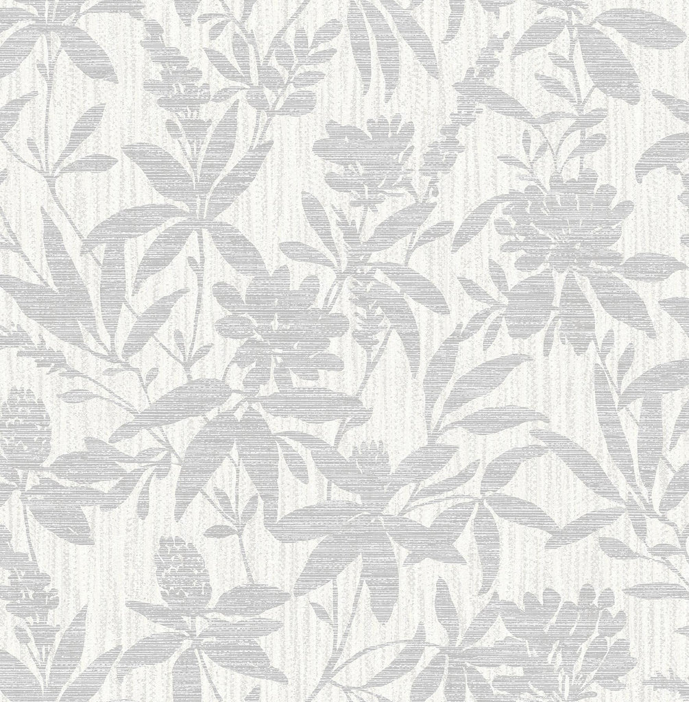 Brewster Home Fashions Riemann Silver Floral Wallpaper