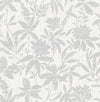 Brewster Home Fashions Riemann Silver Floral Wallpaper