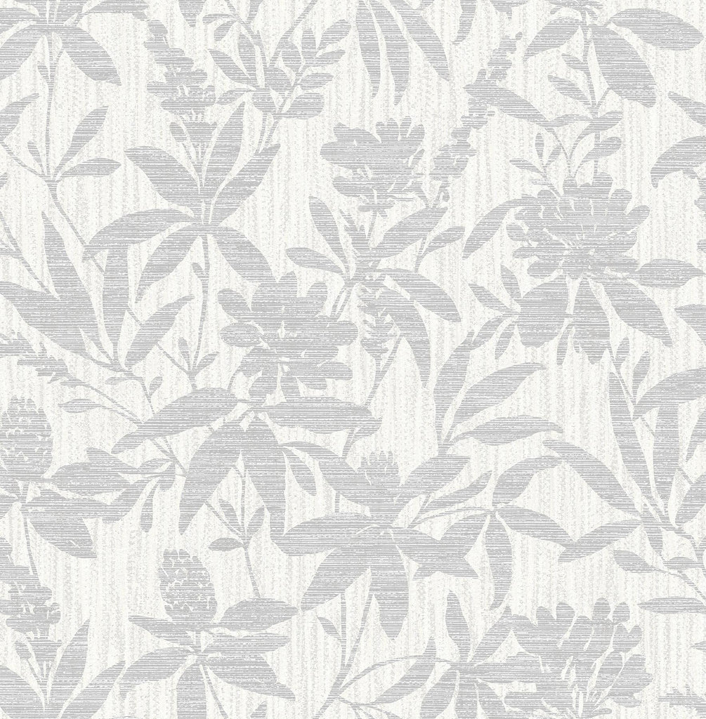 Brewster Home Fashions Riemann Floral Silver Wallpaper