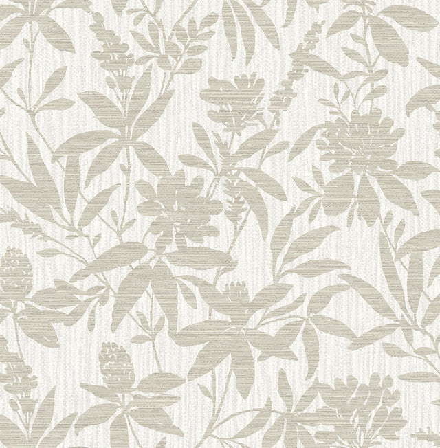 Brewster Home Fashions Riemann Beige Floral Wallpaper