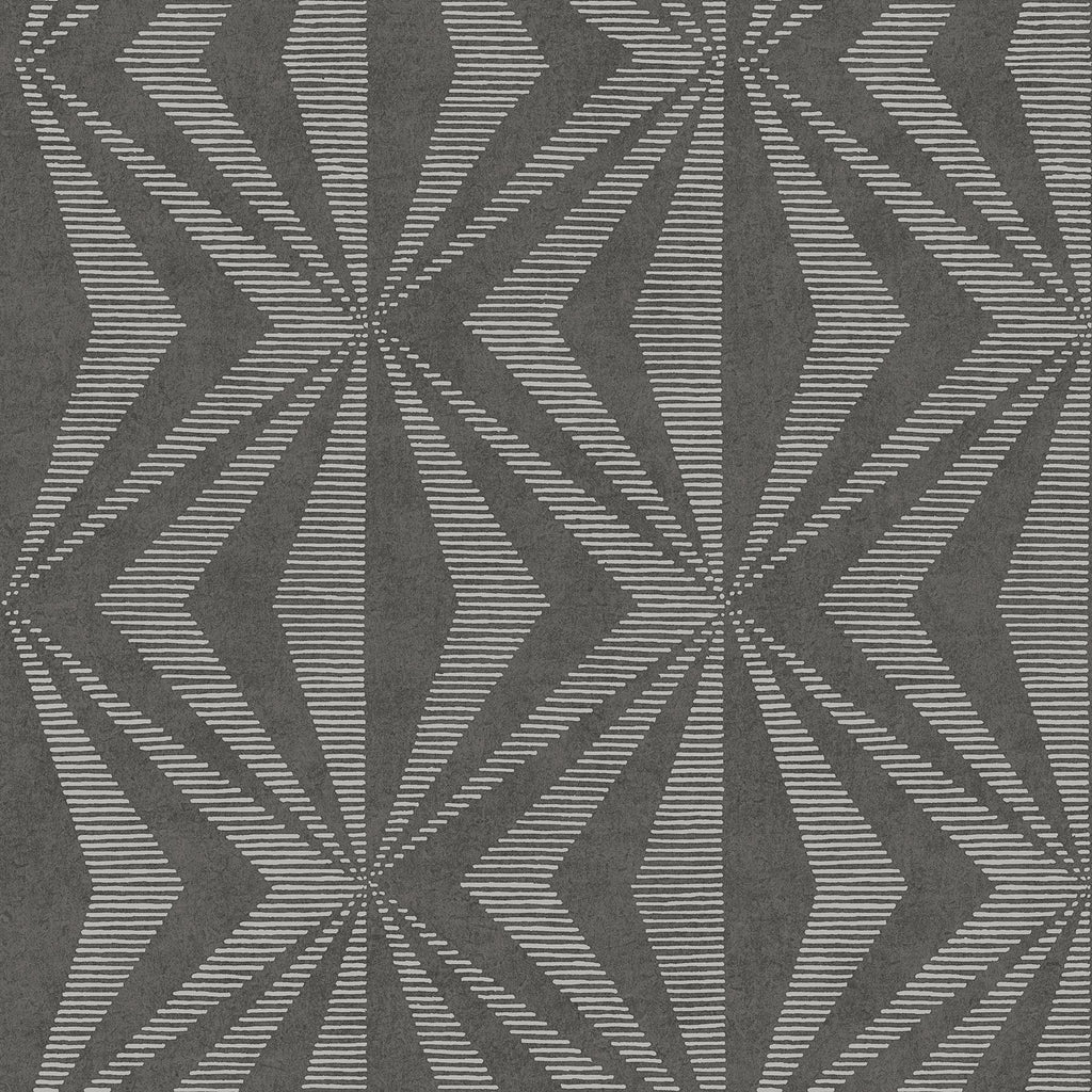 Brewster Home Fashions Monge Geometric Charcoal Wallpaper