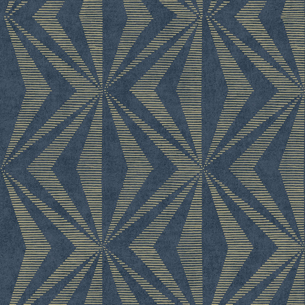 Brewster Home Fashions Monge Blue Geometric Wallpaper