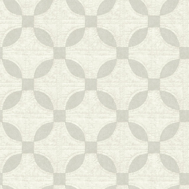 Brewster Home Fashions Justice Light Grey Quilt Wallpaper