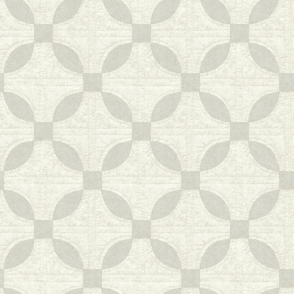 Brewster Home Fashions Justice Quilt Light Grey Wallpaper