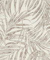 Brewster Home Fashions Anzu Pewter Frond Wallpaper