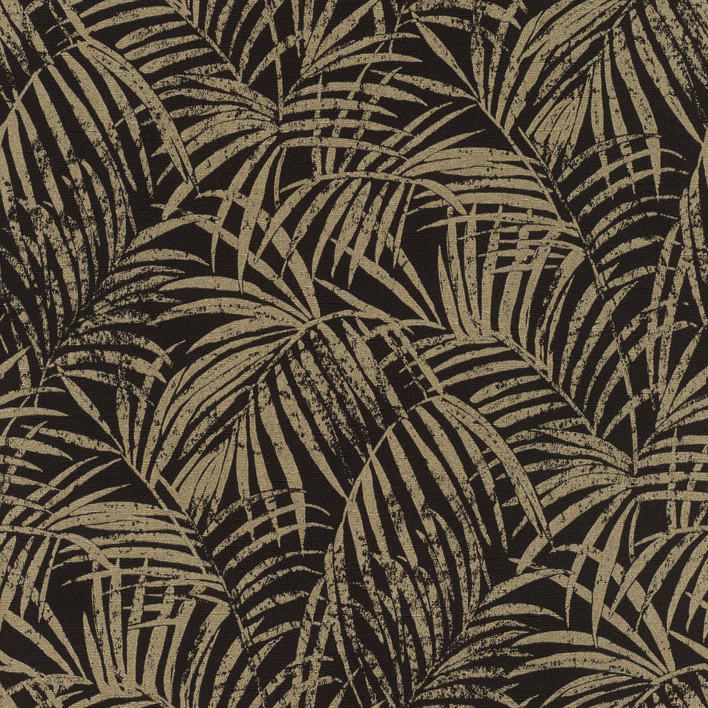 Brewster Home Fashions Yumi Palm Leaf Black Wallpaper
