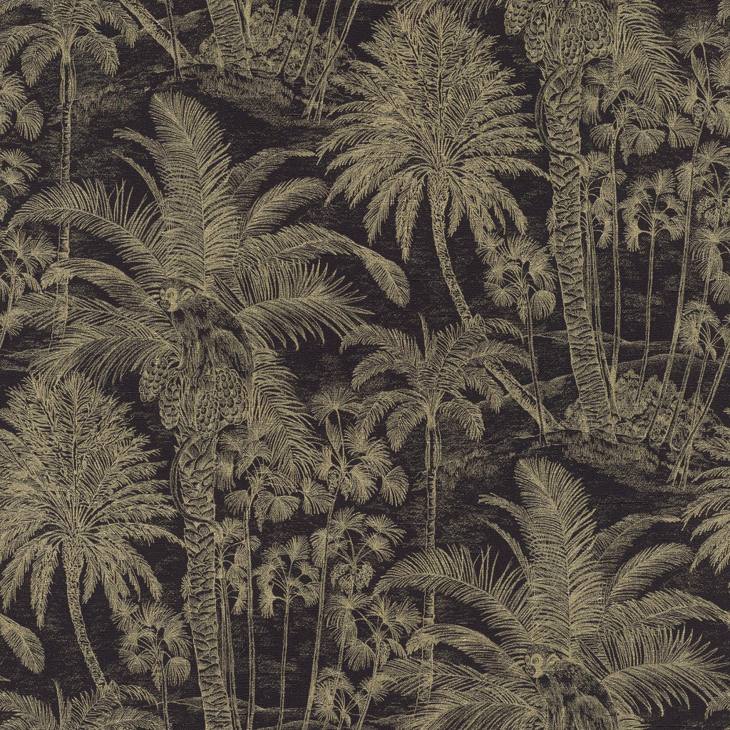 Brewster Home Fashions Yubi Palm Trees Black Wallpaper