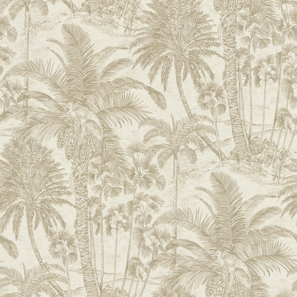 Brewster Home Fashions Yubi Palm Trees Gold Wallpaper