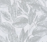 Brewster Home Fashions Suki Leaves Silver Wallpaper