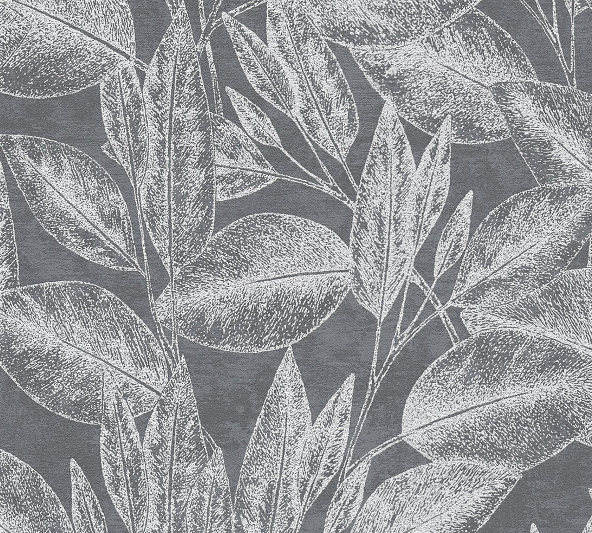 Brewster Home Fashions Suki Leaves Grey Wallpaper