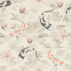 Brewster Home Fashions Nobu Beige Koi Fish Wallpaper