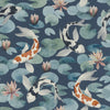 Brewster Home Fashions Nobu Blue Koi Fish Wallpaper