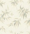 Brewster Home Fashions Minori White Leaves Wallpaper