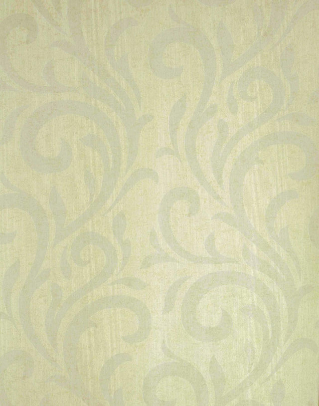 Brewster Home Fashions Muriel Green Scroll Wallpaper