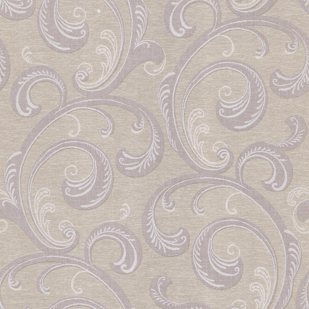 Brewster Home Fashions Scroll Gilly Purple Wallpaper