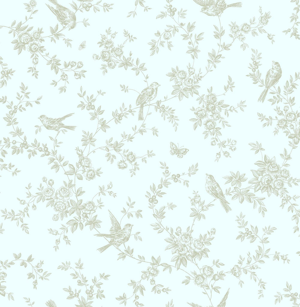 Brewster Home Fashions Mafra Floral Trails Green Wallpaper