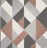 Brewster Home Fashions Delano Copper Structured Geo Wallpaper