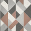 Brewster Home Fashions Delano Copper Structured Geo Wallpaper