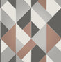 Brewster Home Fashions Delano Copper Structured Geo Wallpaper