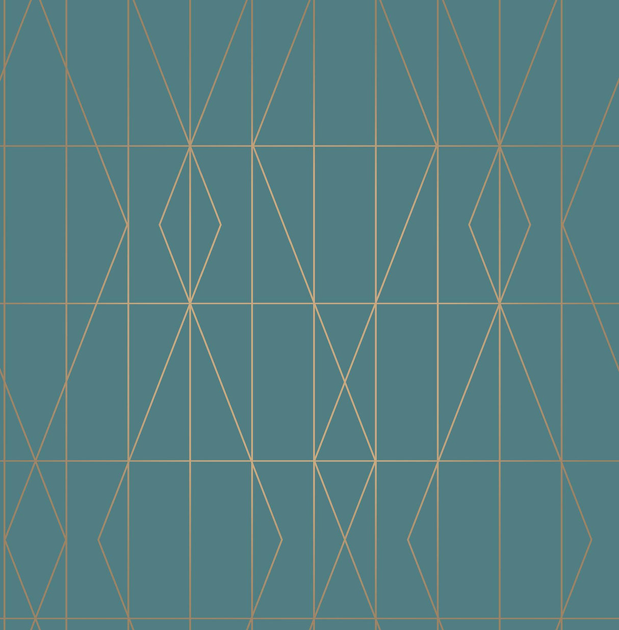 Brewster Home Fashions LeVeque Deco Diamond Geo Teal Wallpaper