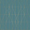 Brewster Home Fashions Leveque Teal Deco Diamond Geo Wallpaper