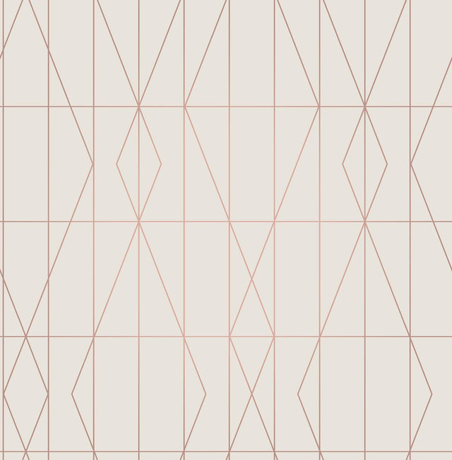 Brewster Home Fashions LeVeque Cream Deco Diamond Geo Wallpaper
