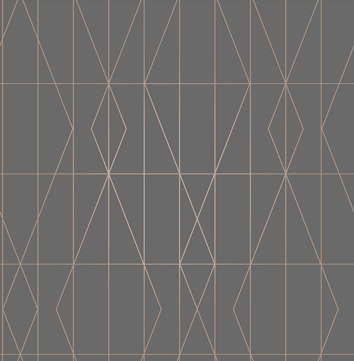 Brewster Home Fashions LeVeque Deco Diamond Geo Charcoal Wallpaper