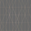 Brewster Home Fashions Leveque Charcoal Deco Diamond Geo Wallpaper