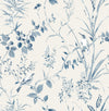 Brewster Home Fashions Mariko Blue Botanical Wallpaper