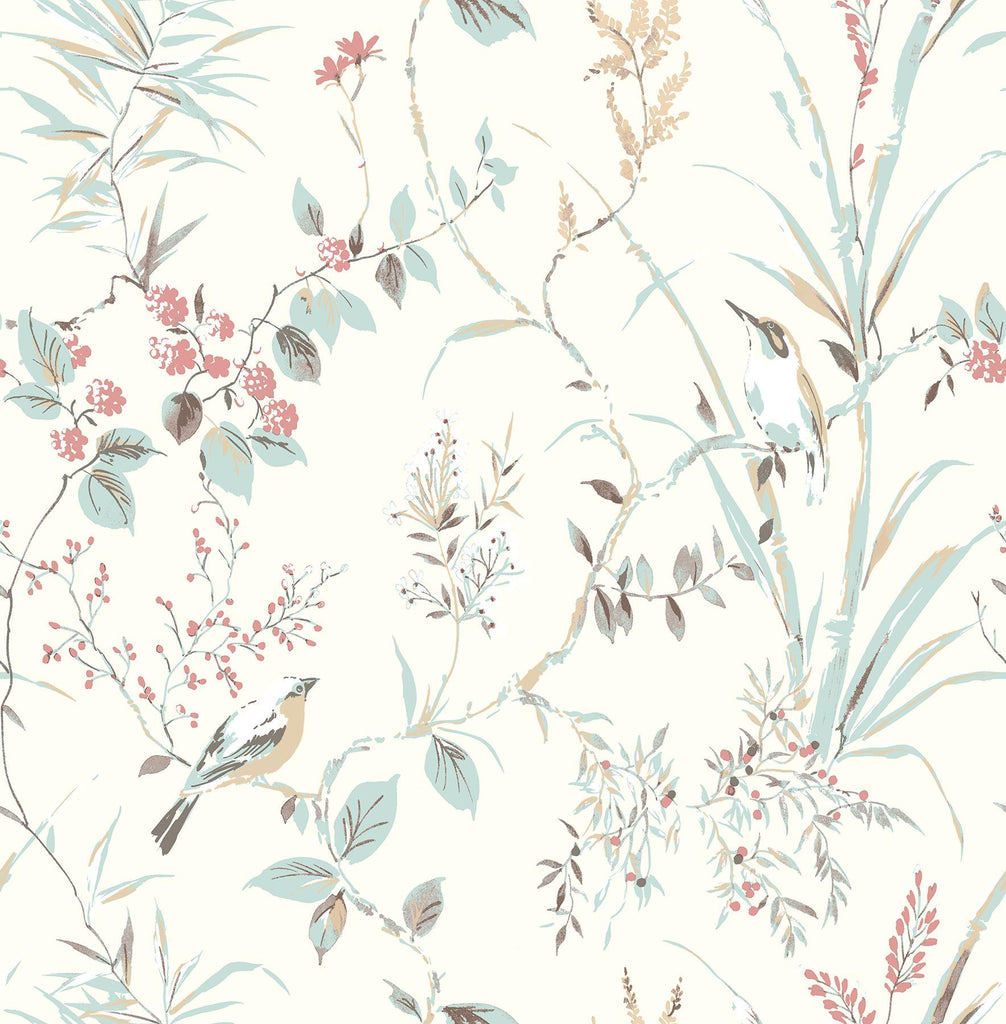Brewster Home Fashions Mariko Cream Botanical Wallpaper