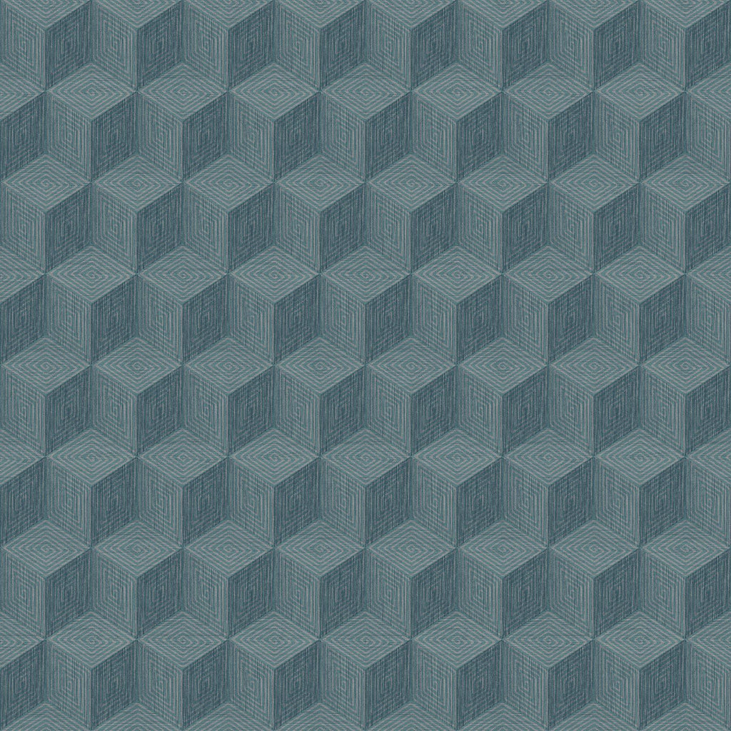Brewster Home Fashions Claremont Blue Geometric Wallpaper