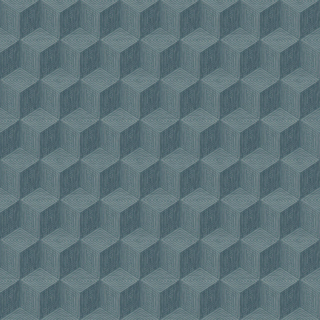 Brewster Home Fashions Claremont Geometric Blue Wallpaper