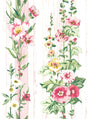 A-Street Prints Delisa Pink Floral Stripe Wallpaper