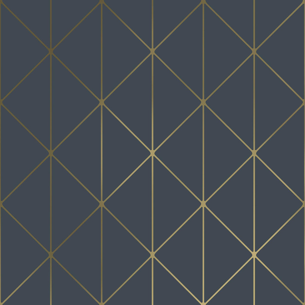 Brewster Home Fashions Diamonds Geometric Navy Wallpaper