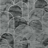 Brewster Home Fashions Arch Grey Geometric Wallpaper
