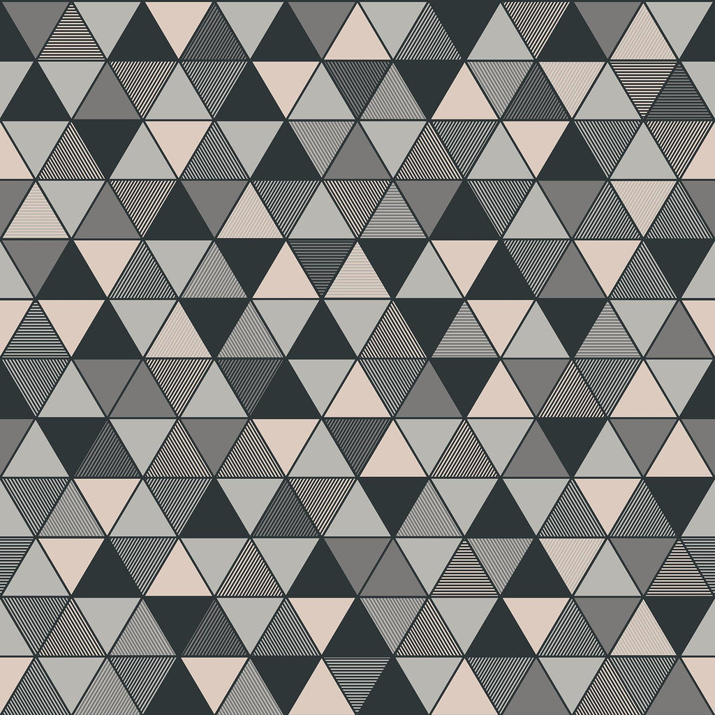 Brewster Home Fashions Triangular Grey Geometric Wallpaper