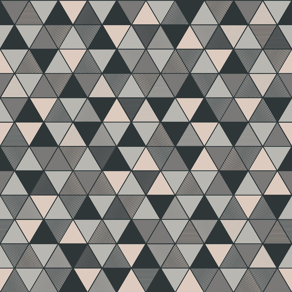 Brewster Home Fashions Triangular Geometric Grey Wallpaper