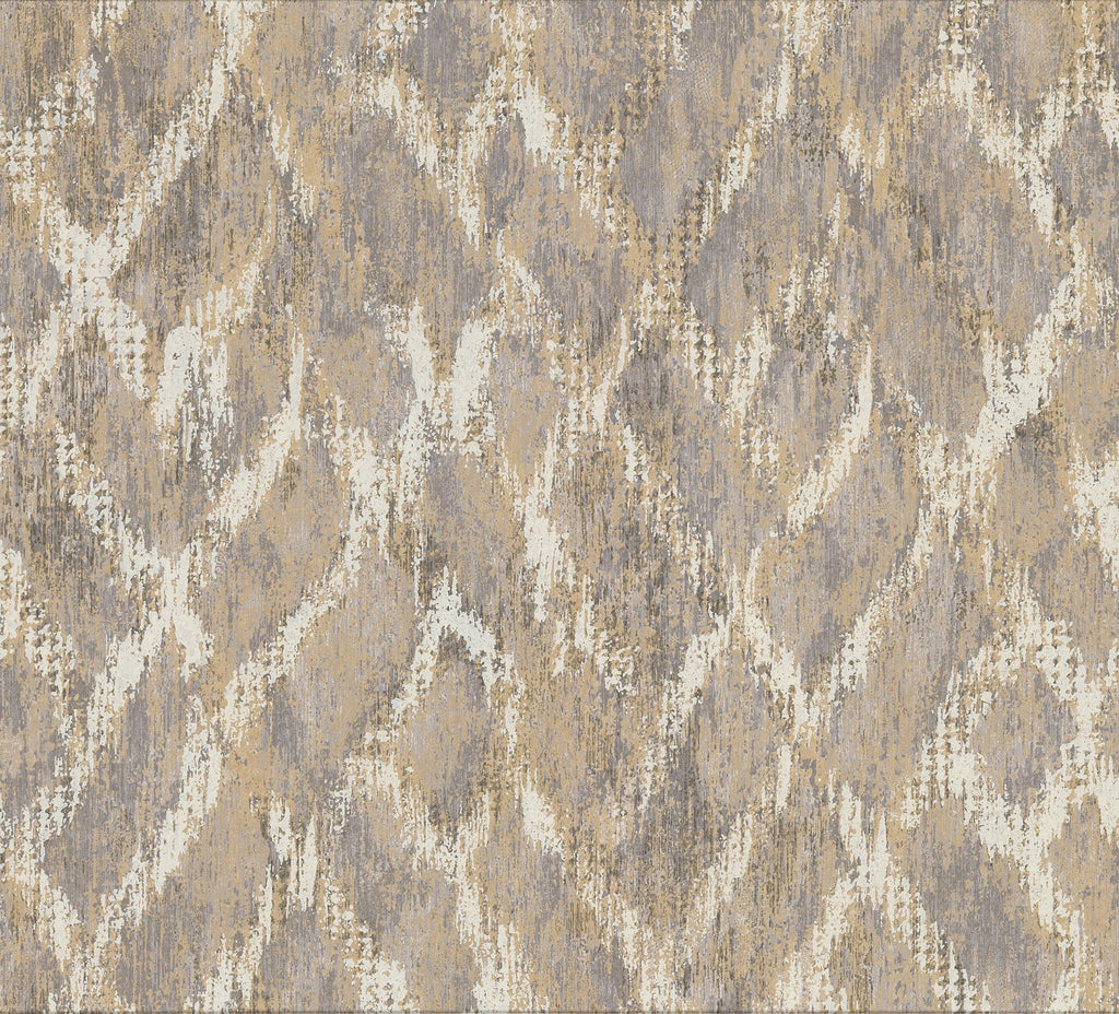 Brewster Home Fashions Bunter Taupe Distressed Geometric Wallpaper
