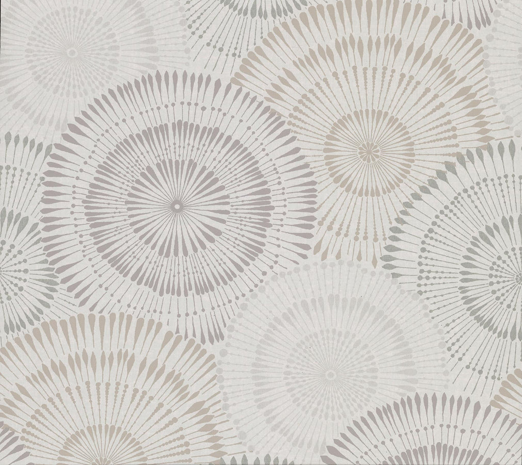 Brewster Home Fashions Howe Medallions Neutral Wallpaper