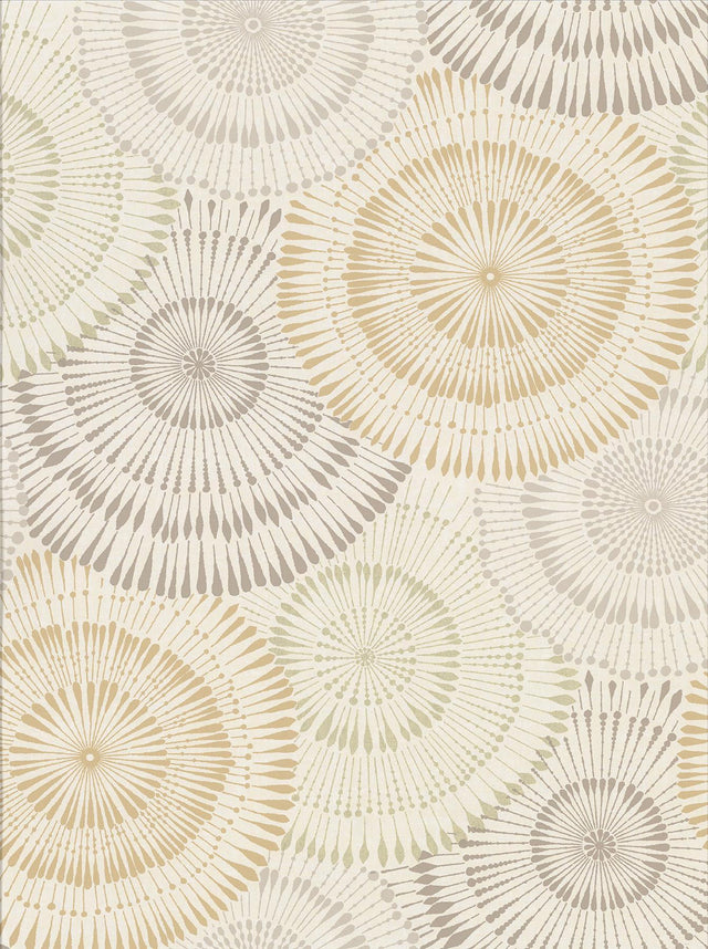 Brewster Home Fashions Howe Wheat Medallions Wallpaper