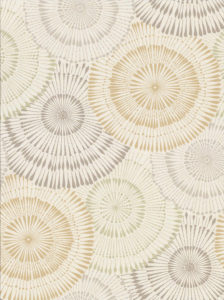 Brewster Home Fashions Howe Wheat Medallions Wallpaper