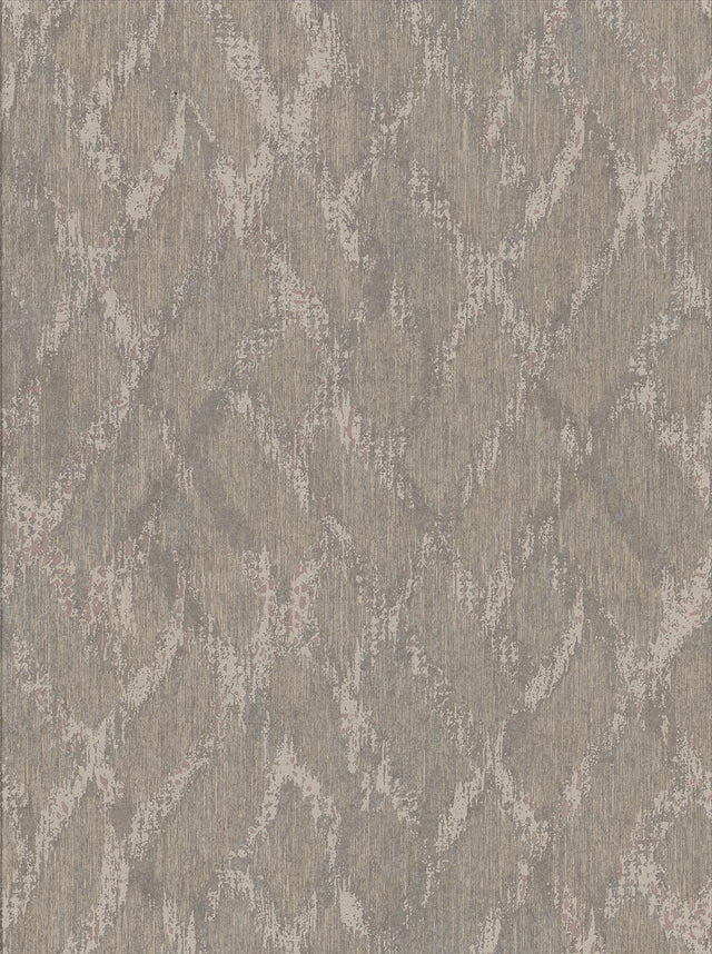 Brewster Home Fashions Bunter Light Brown Distressed Geometric Wallpaper