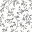 Brewster Home Fashions Ophelia Black Bird Trail Wallpaper