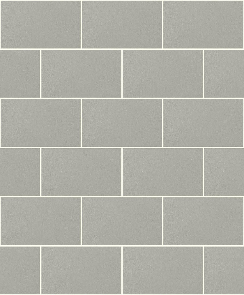 Brewster Home Fashions Angelo Grey Subway Tile Wallpaper