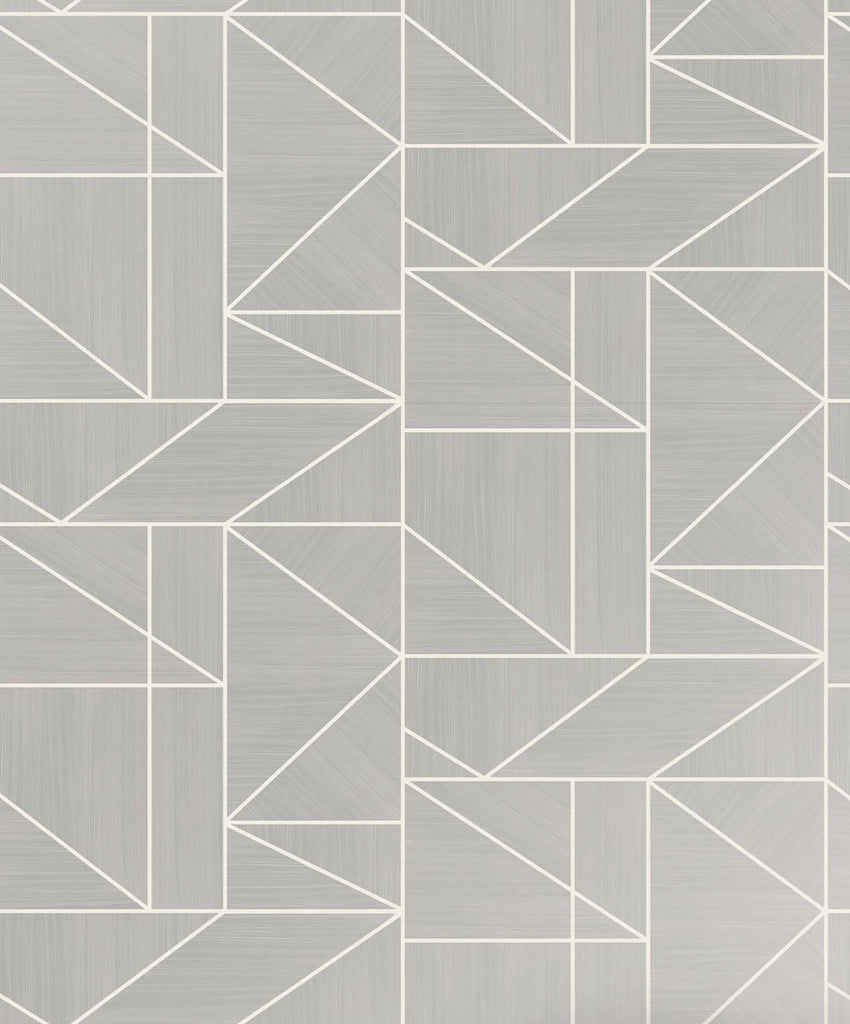 Brewster Home Fashions Malvolio Silver Geometric Wallpaper