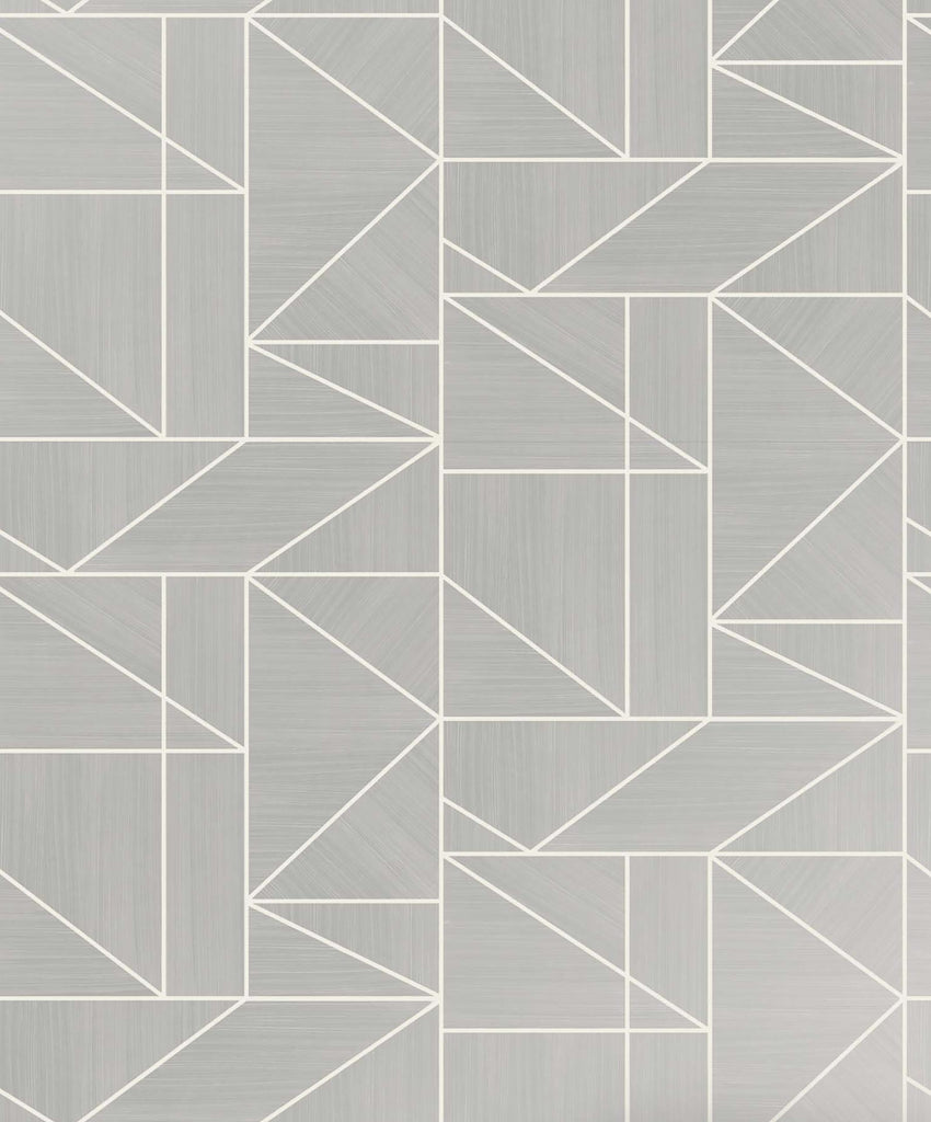 Brewster Home Fashions Malvolio Geometric Silver Wallpaper